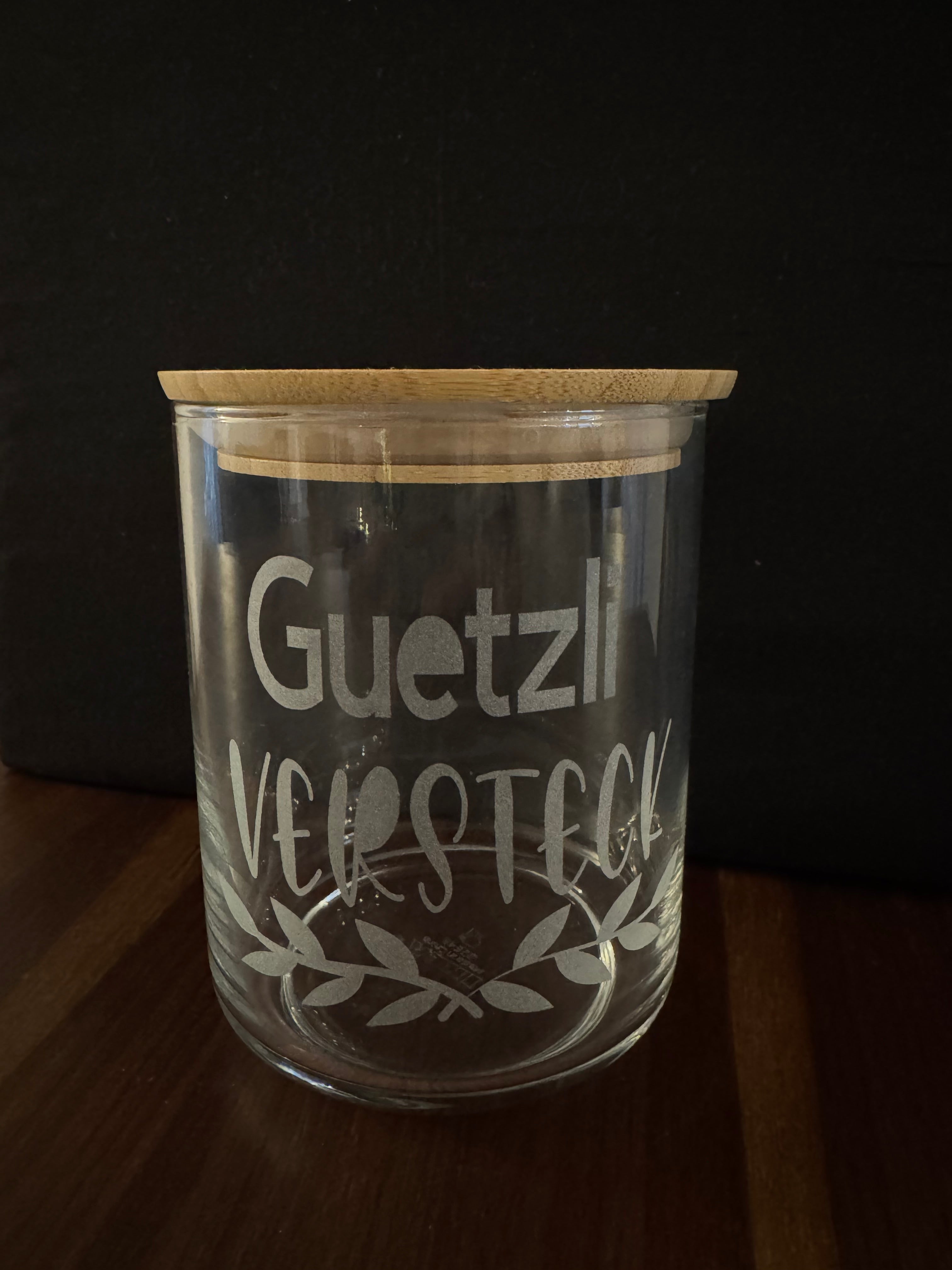 Aufbewahrungsglas Guetzliversteck