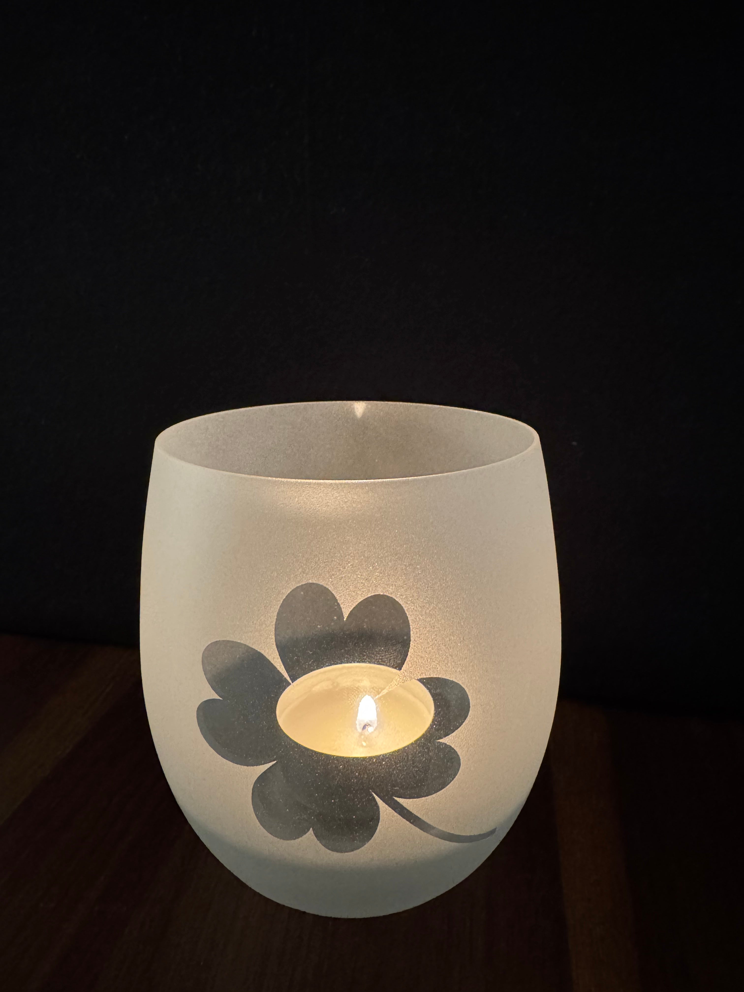 Windlicht Kleeblatt
