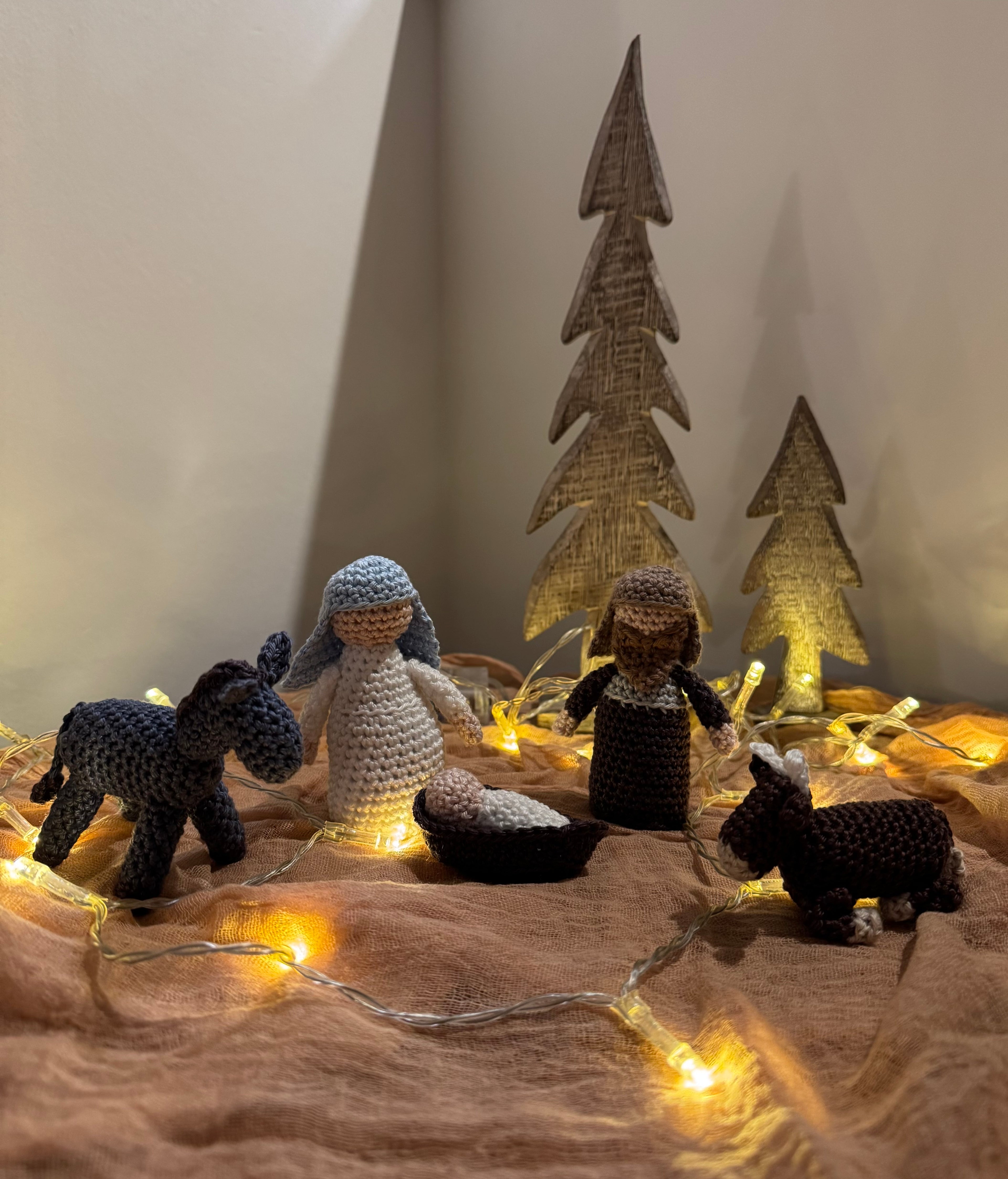 gehäkelte Mini-Krippe