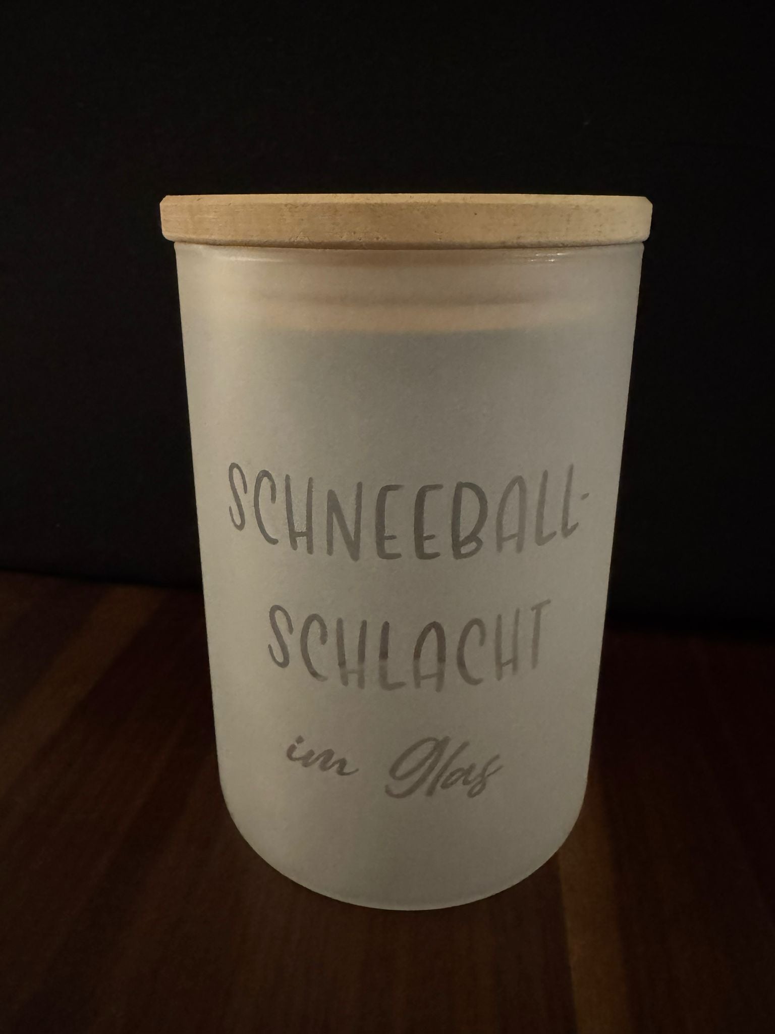 Aufbewahrungsglas Schneeballschlacht im Glas