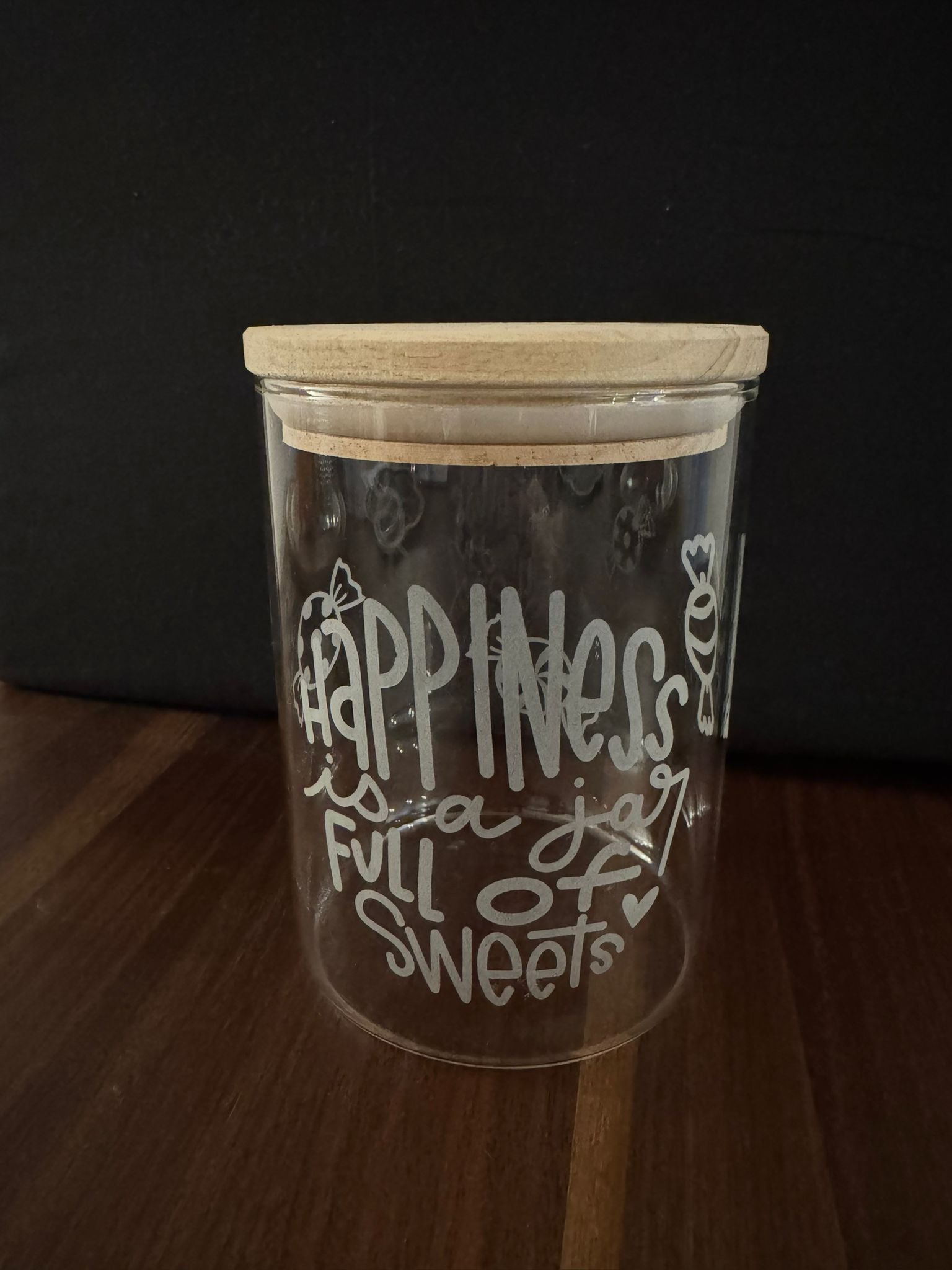 Aufbewahrungsglas Spruch